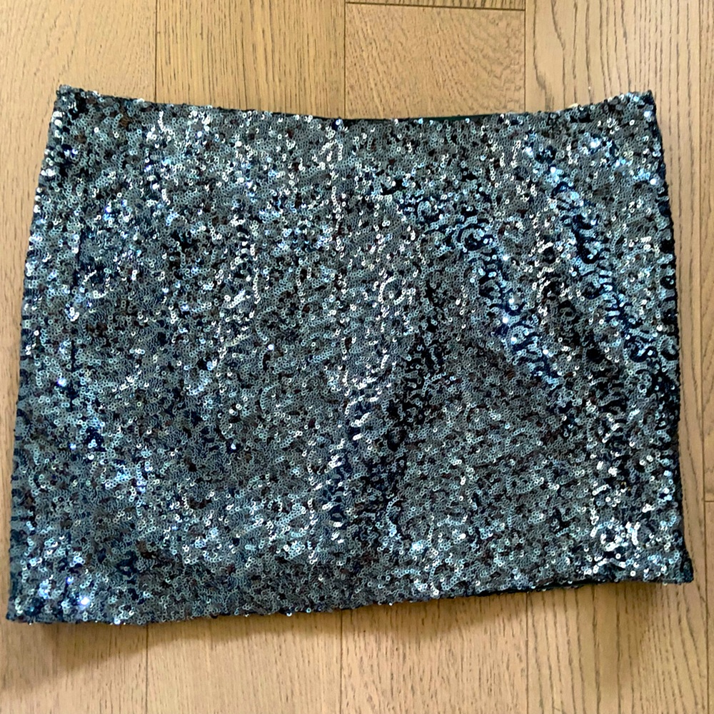 Pookie & Sebastian sequin mini skirt